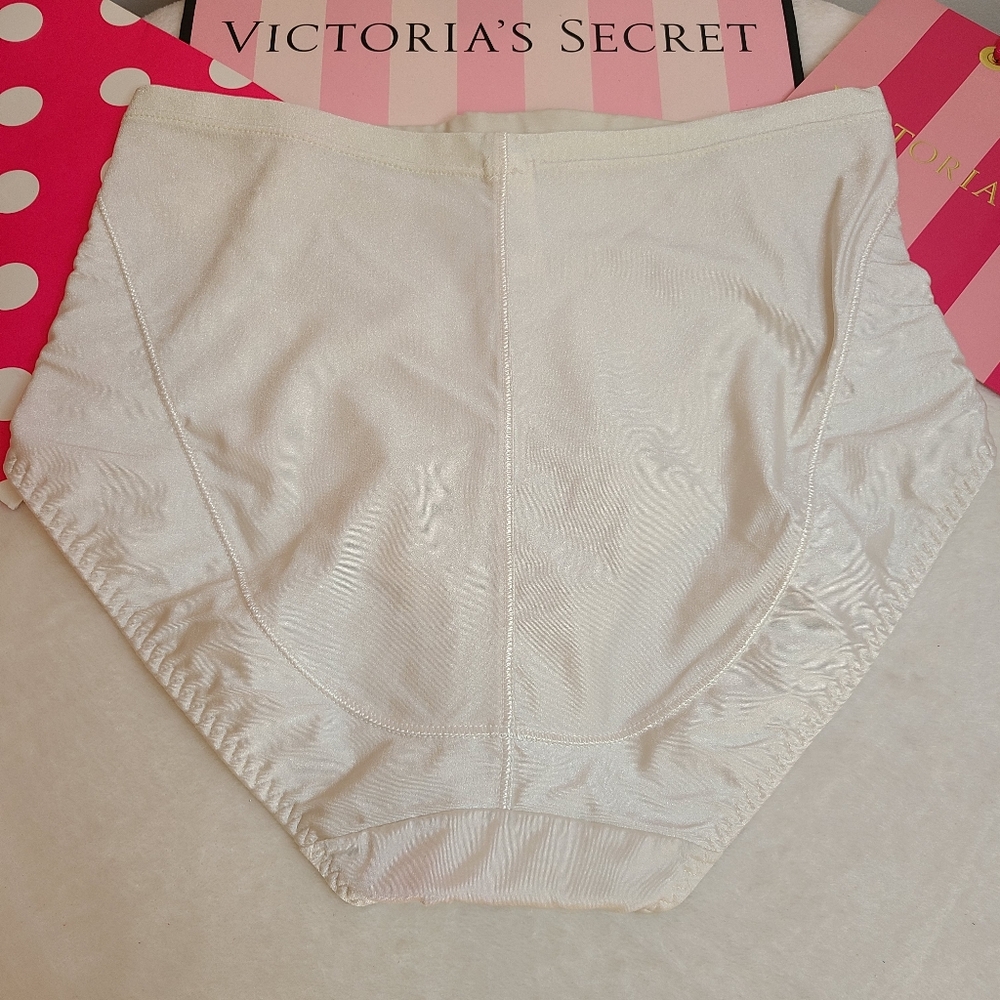 VTG 90s Victoria's Secret Silky Satin High Waist Shaping Brief Panty Size Lg - Picture 3 of 7